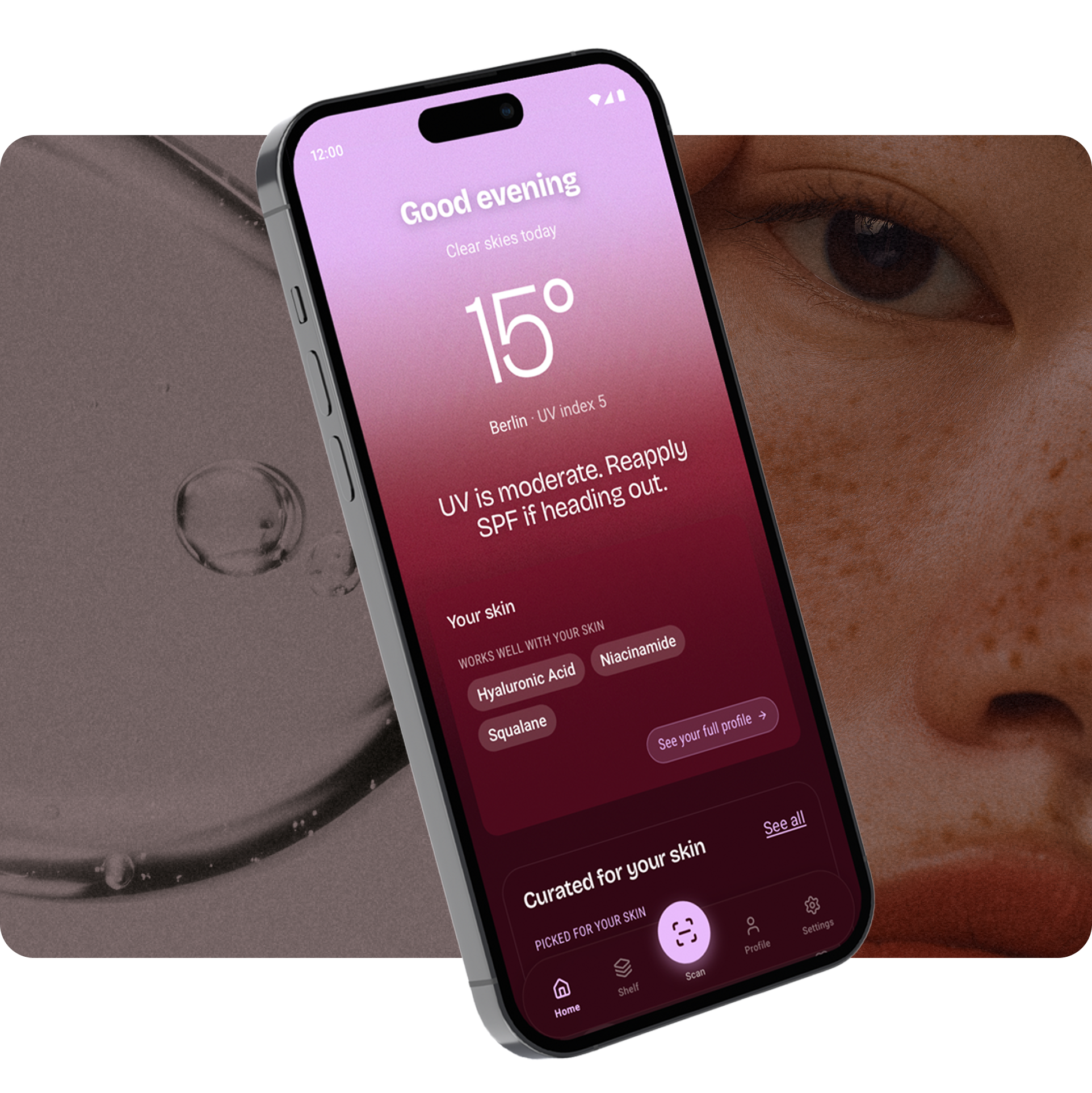 Curalia app on phone